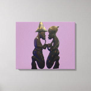 Kenia Afrika Ethnisch Stammes- Leinwand umwickelt