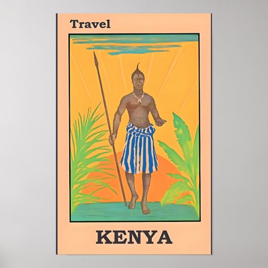 Kenia-Afrika-Reiseposter Poster (Vorne)