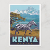 Kenia Afrika Vintage Reise Postkarte (Vorderseite)