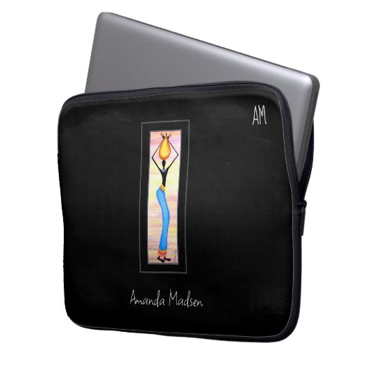 Kenia, afrikanische Kunst, Kokosölhändler Laptopschutzhülle (Vorderseite Links)