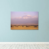 Kenia: Amboseli-Nationalpark, Elefanten Leinwanddruck (Insitu (Holzboden))