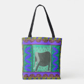 Kenia Elephant Blue Tote Tasche (Rückseite)