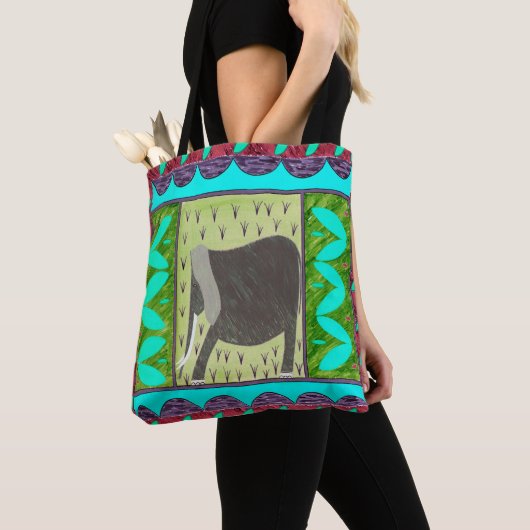 Kenia Elephnat Aqua Tote Tasche (Von Nahem)