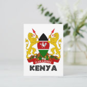 KENIA - Emblem / Flagge / Wappen / Symbol Postkarte (Stehend Vorderseite)