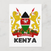 KENIA - Emblem / Flagge / Wappen / Symbol Postkarte (Vorderseite)