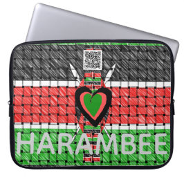 Kenia-Erbe Harambee Zusammenhalt | Herz W Laptopschutzhülle