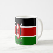 Kenia Flag, Afrika Kaffeetasse (VorderseiteRechts)