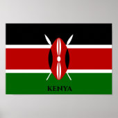 Kenia Flag, Afrika Poster (Vorne)