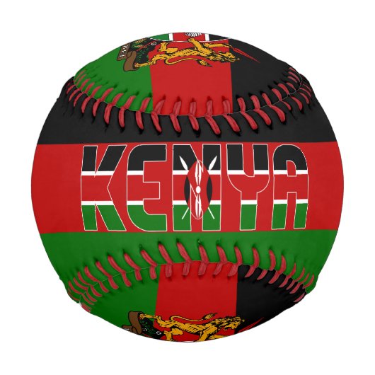 Kenia Flag and Coat of Arms Patriotic Baseball (Vorderseite)