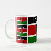 Kenia Flag Coffee Tasse, Patriotic Kenya Tee Cup Kaffeetasse (Links)