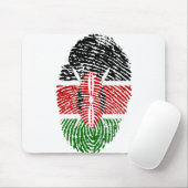 Kenia Flag Fingerprint Land Prioridentität Mousepad (Mit Mouse)