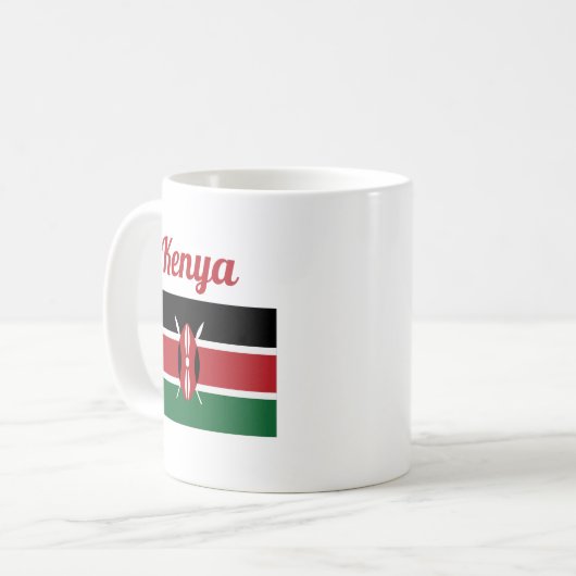Kenia Flag Kaffee Tasse (Vorderseite Links)