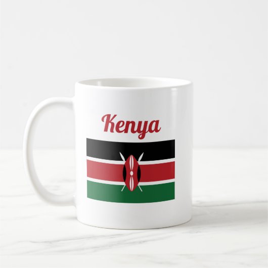 Kenia Flag Kaffee Tasse (Links)