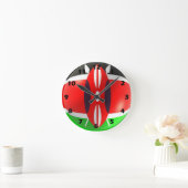 Kenia Flag Wall Clock Runde Wanduhr (Zuhause)
