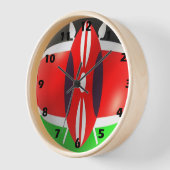 Kenia Flag Wall Clock Wanduhr (Winkel)