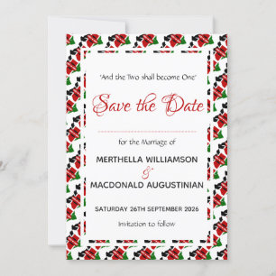 KENIA FLAG Wedding Custom Christlich Save The Date