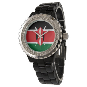 Kenia-Flagge Armbanduhr