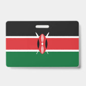 Kenia-Flagge Ausweis (Rückseite)