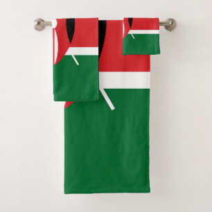 Kenia-Flagge Badhandtuch Set