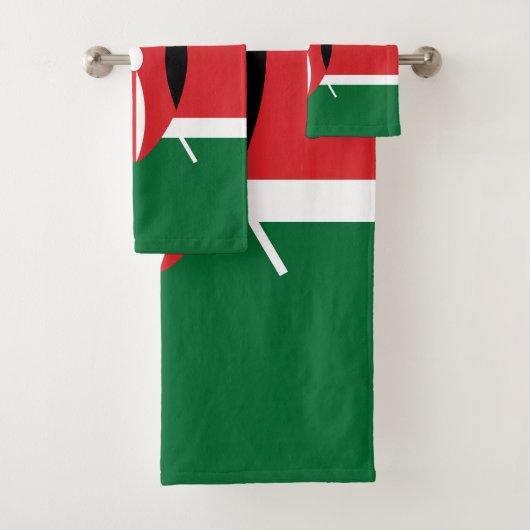 Kenia-Flagge Badhandtuch Set (Insitu)