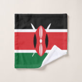 Kenia-Flagge Badhandtuch Set (Waschlappen)