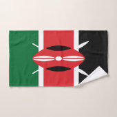 Kenia-Flagge Badhandtuch Set (Handtuch)