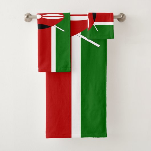 Kenia-Flagge Badhandtuch Set (Insitu)