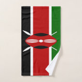 Kenia-Flagge Badhandtuch Set (Handtuch)