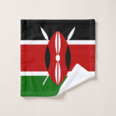 Kenia-Flagge Badhandtuch Set (Waschlappen)