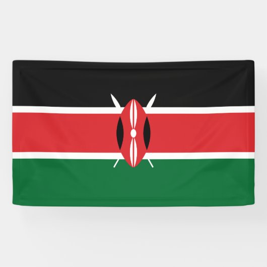 Kenia-Flagge Banner (Horizontal)