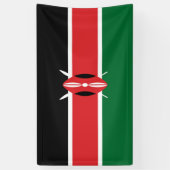 Kenia-Flagge Banner (Vertikal)