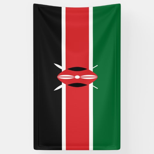 Kenia-Flagge Banner (Vertikal)