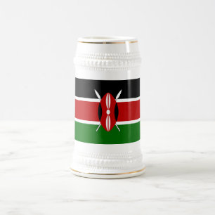 Kenia-Flagge Bierglas