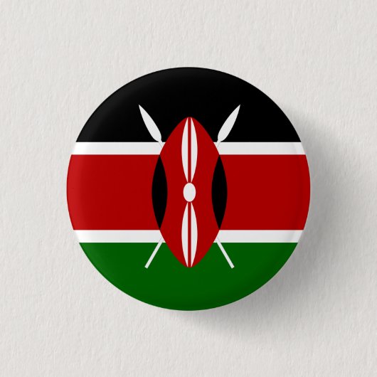 Kenia-Flagge Button (Vorderseite)