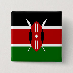 Kenia-Flagge Button