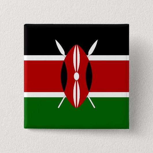 Kenia-Flagge Button (Vorderseite)