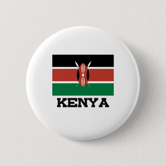 Kenia-Flagge Button (Vorderseite)