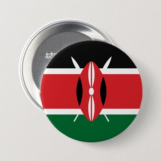 Kenia-Flagge Button (Vorne & Hinten)