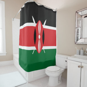 Kenia-Flagge Duschvorhang