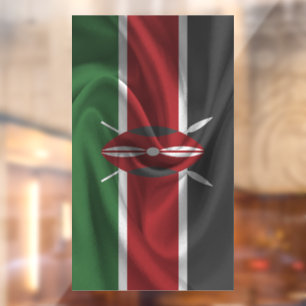 Kenia-Flagge Fensteraufkleber