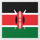 Kenia-Flagge Fensteraufkleber (Blatt)
