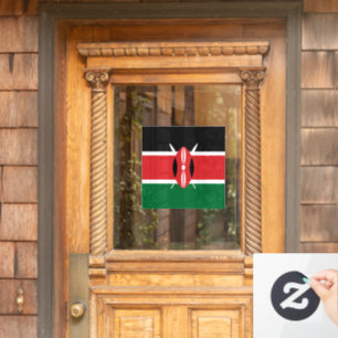 Kenia-Flagge Fensteraufkleber
