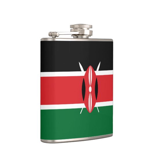 Kenia-Flagge Flachmann (Rechts)