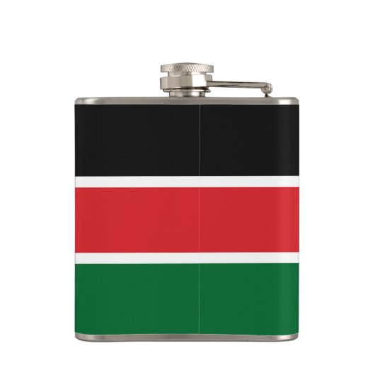 Kenia-Flagge Flachmann (Rückseite)