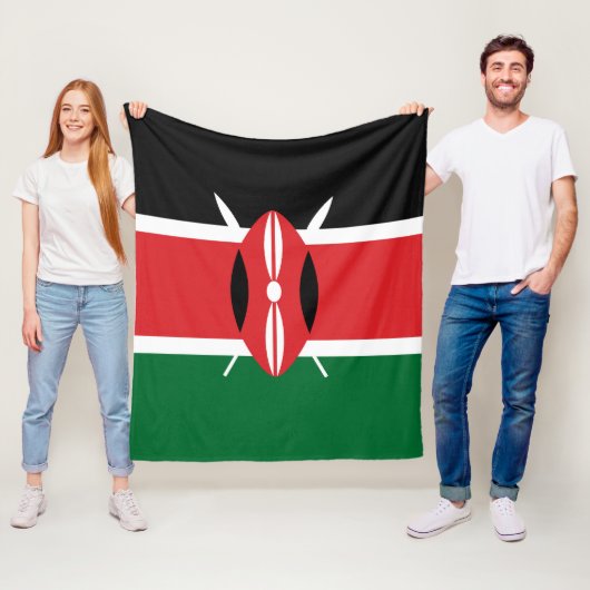Kenia-Flagge Fleecedecke (Beispiel)