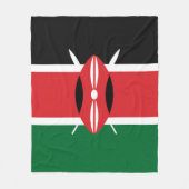 Kenia-Flagge Fleecedecke (Vorderseite)