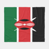 Kenia-Flagge Fleecedecke (Vorderseite (Horizontal))