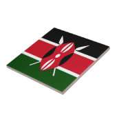 Kenia-Flagge Fliese (Seite)