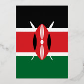 Kenia-Flagge Folieneinladung (Vorderseite)