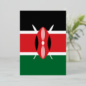 Kenia-Flagge Folieneinladung (Stehend vorne)